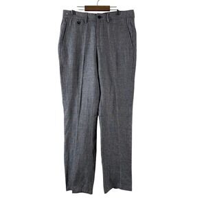Murano Alex Slim Fit Pants Mens 30x30 Gray Baird McNutt Irish Linen Trousers NEW